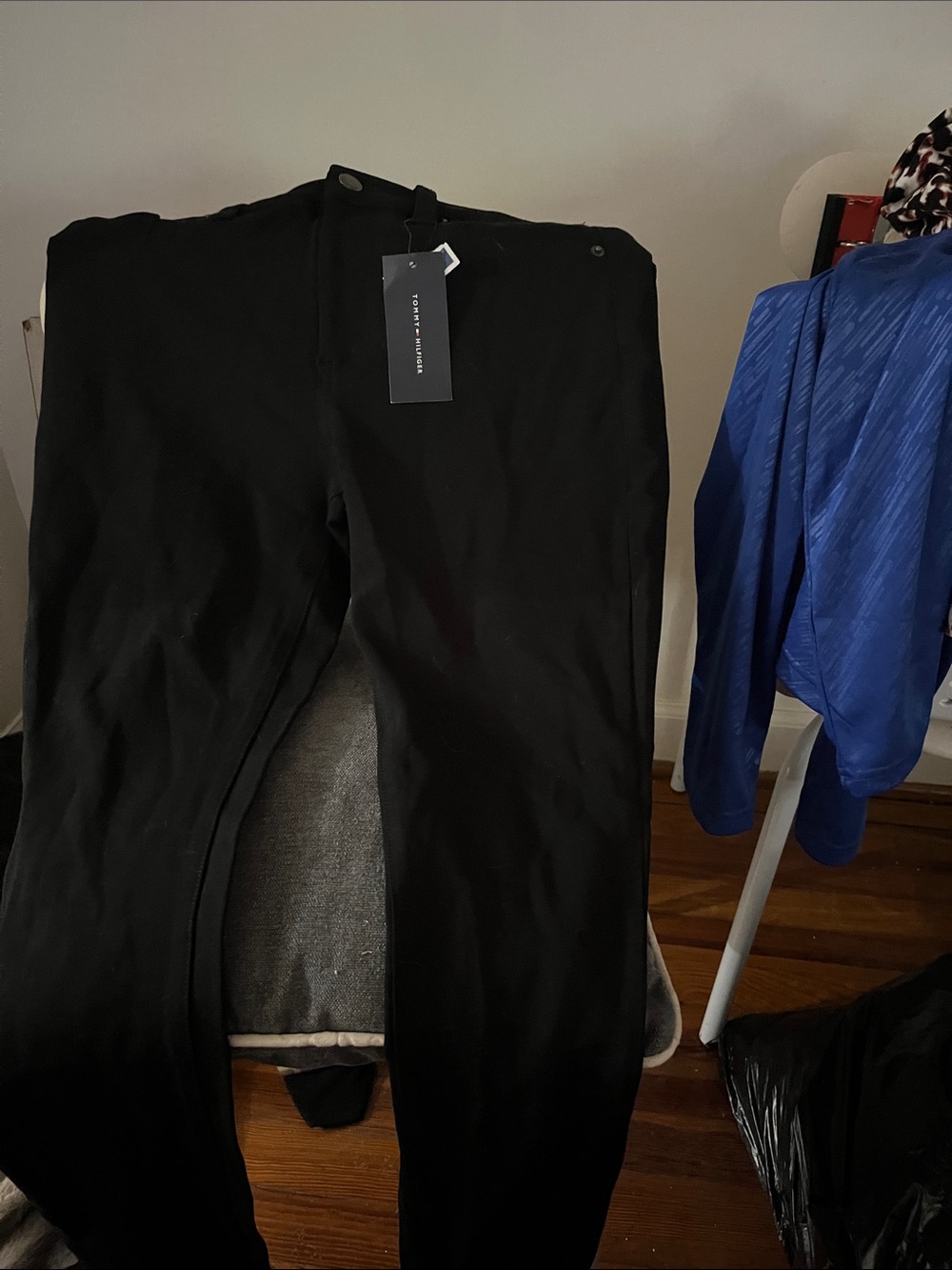 Tommy Hilfiger Black Straight Leg Chinos